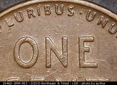 Die-stage C marker on 1946D•1MM•003 (1946 Repunched Mint Mark).