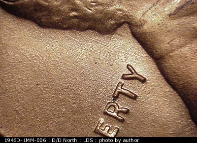 Die-stage C marker on 1946D•1MM•006 (1946 Repunched Mint Mark).