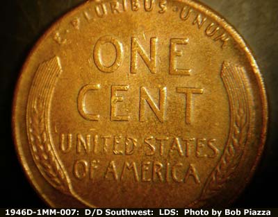 Die-stage C marker on 1946D•1MM•007 (1946 Repunched Mint Mark).