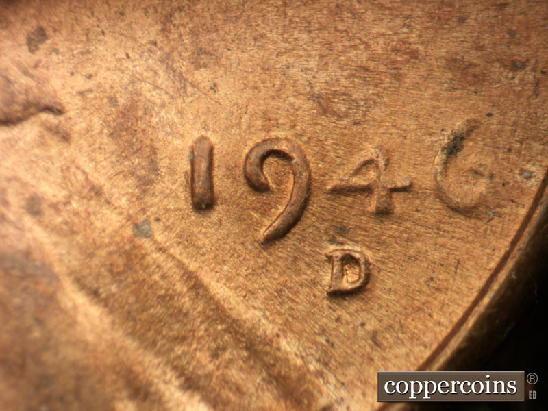Die-stage B marker on 1946D•1MM•011 (1946 Repunched Mint Mark).