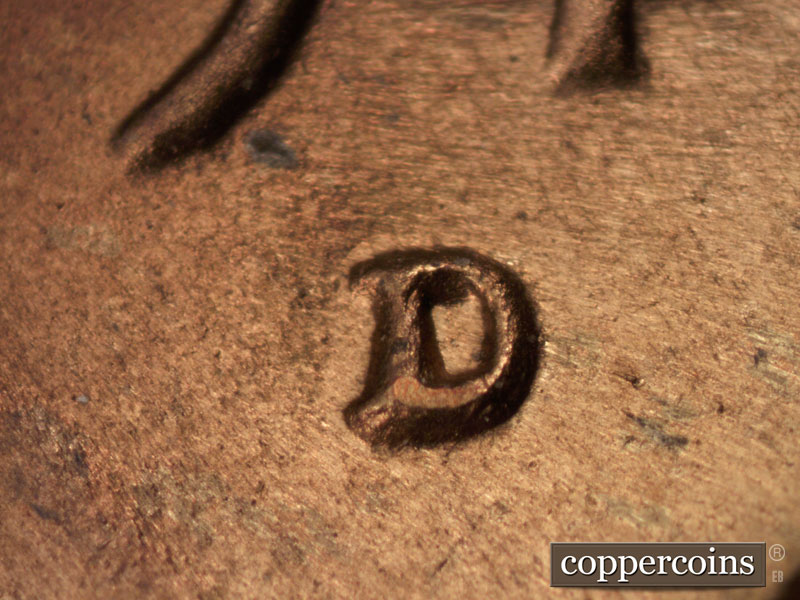 1946 Lincoln cent obverse, CopperCoins die 1946D•1MM•012.