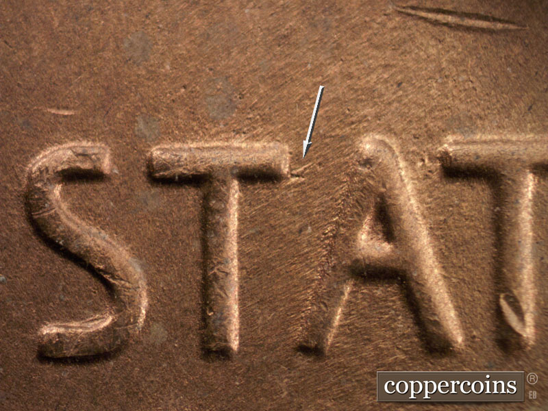 Die-stage B marker on 1946D•1MM•012 (1946 Repunched Mint Mark).