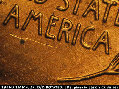 Die-stage C marker on 1946D•1MM•027 (1946 Repunched Mint Mark).