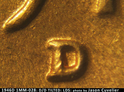 Die-stage C marker on 1946D•1MM•028 (1946 Repunched Mint Mark).