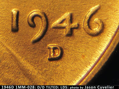 Die-stage C marker on 1946D•1MM•028 (1946 Repunched Mint Mark).