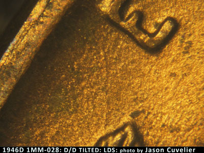 Die-stage C marker on 1946D•1MM•028 (1946 Repunched Mint Mark).