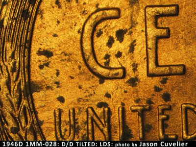 Die-stage C marker on 1946D•1MM•028 (1946 Repunched Mint Mark).