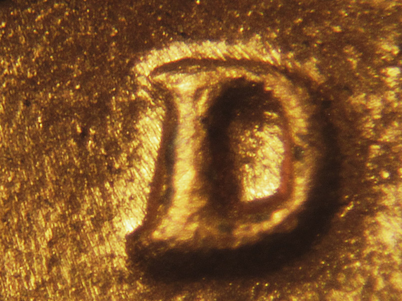 Die-stage C marker on 1946D•1MM•029 (1946 Repunched Mint Mark).