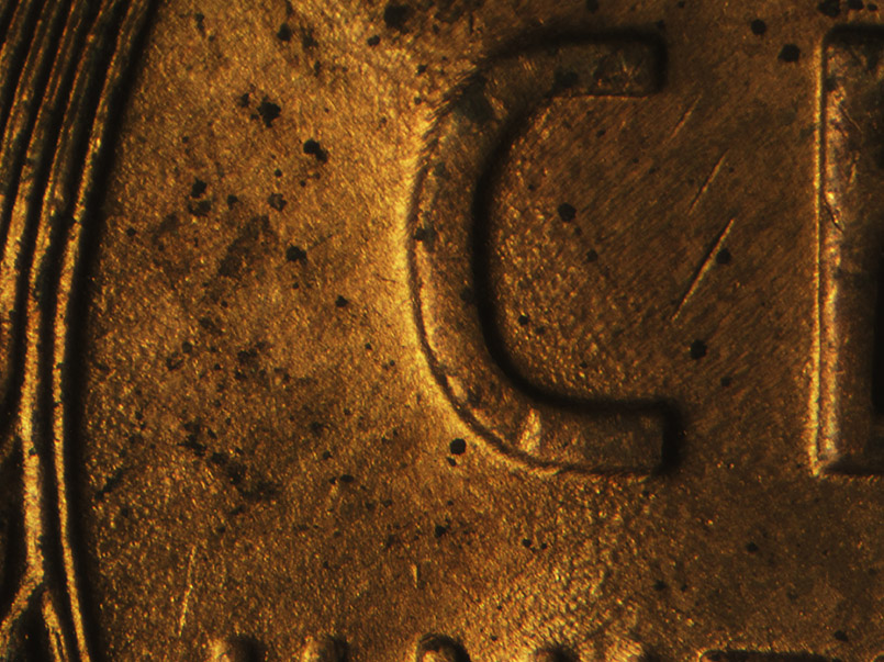 Die-stage C marker on 1946D•1MM•029 (1946 Repunched Mint Mark).