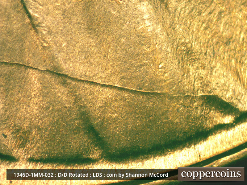 Die-stage C marker on 1946D•1MM•032 (1946 Repunched Mint Mark).