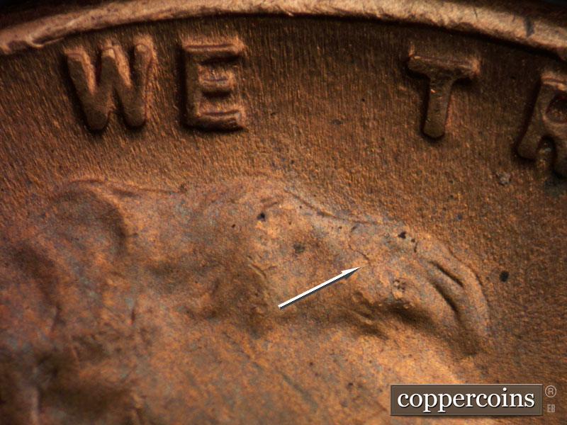 Die-stage C marker on 1946D•1MM•037 (1946 Repunched Mint Mark).