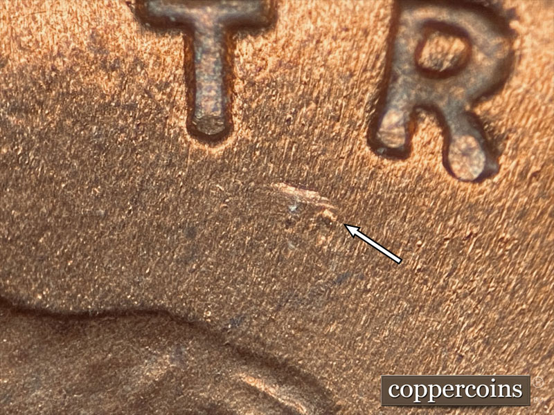Die-stage B marker on 1946D•1MM•038 (1946 Repunched Mint Mark).