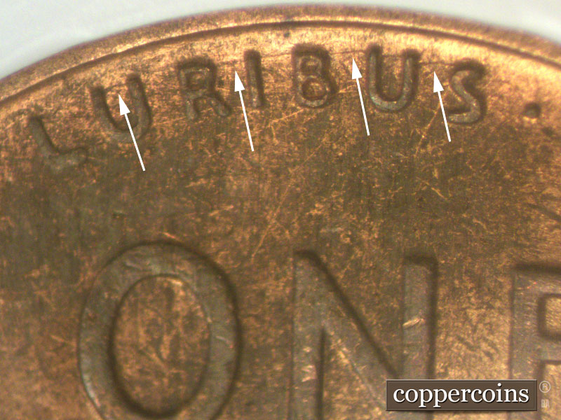 Die-stage A marker on 1946D•1MM•039 (1946 Repunched Mint Mark).