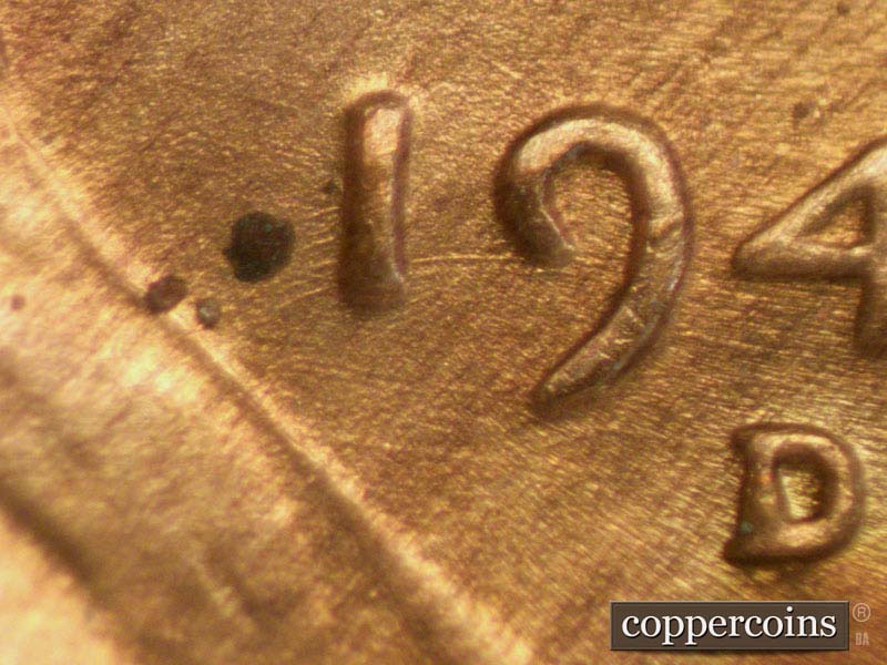 Die-stage C marker on 1946D•1MM•040 (1946 Repunched Mint Mark).