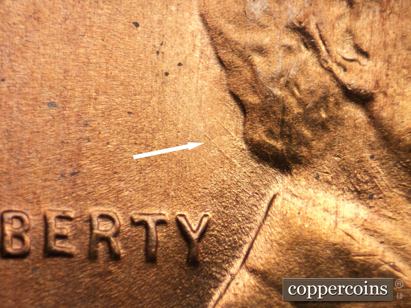 Die-stage B marker on 1946D•1MM•042 (1946 Repunched Mint Mark).