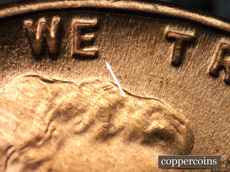 Die-stage B marker on 1946D•1MM•043 (1946 Repunched Mint Mark).