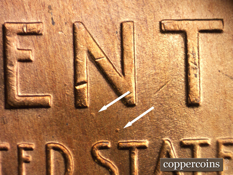 Die-stage B marker on 1946D•1MM•044 (1946 Repunched Mint Mark).