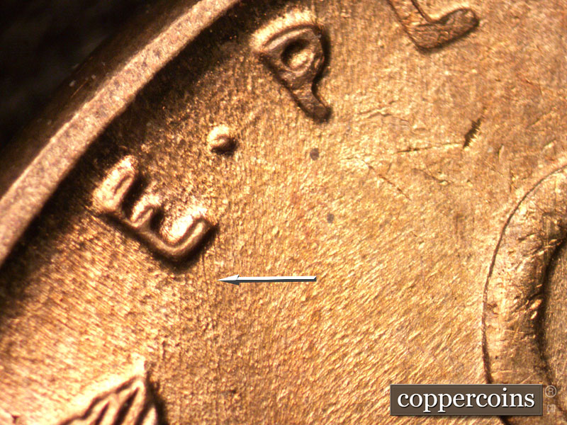 Die-stage B marker on 1946D•1MM•045 (1946 Repunched Mint Mark).