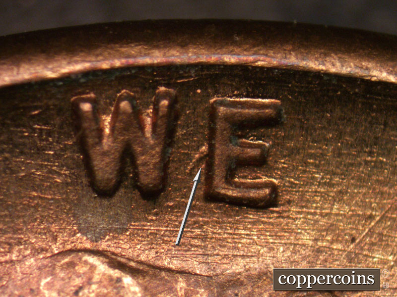 Die-stage B marker on 1946D•1MM•046 (1946 Repunched Mint Mark).