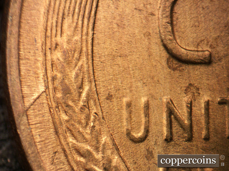 Die-stage B marker on 1946D•1MM•047 (1946 Repunched Mint Mark).