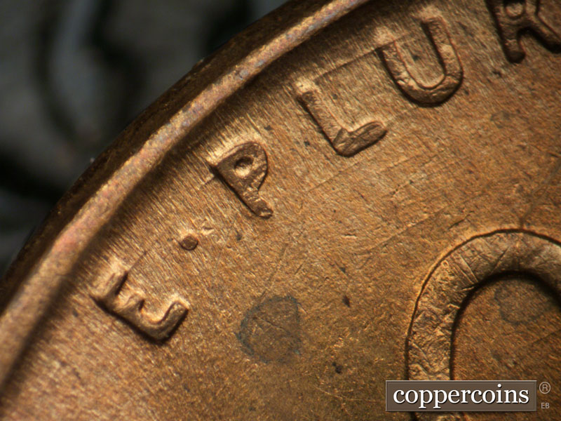 Die-stage B marker on 1946D•1MM•050 (1946 Repunched Mint Mark).