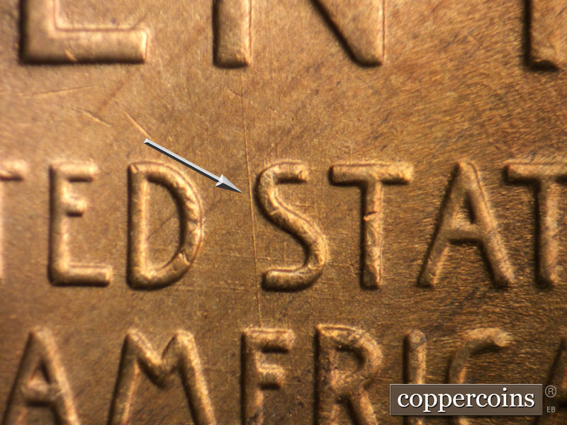 Die-stage B marker on 1946D•1MM•051 (1946 Repunched Mint Mark).