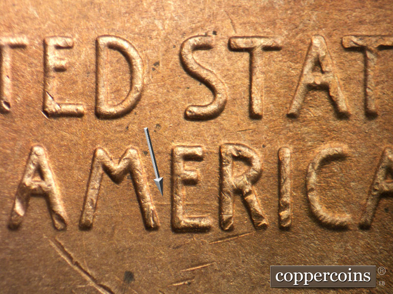 Die-stage B marker on 1946D•1MM•052 (1946 Repunched Mint Mark).