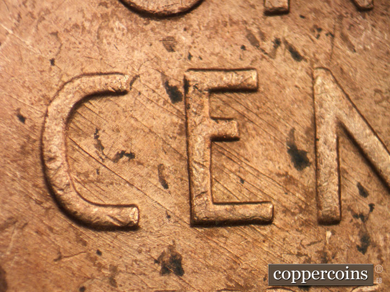Die-stage B marker on 1946D•1MM•053 (1946 Repunched Mint Mark).