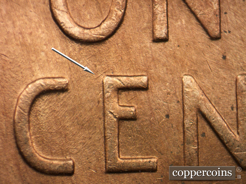 Die-stage B marker on 1946D•1MM•055 (1946 Repunched Mint Mark).
