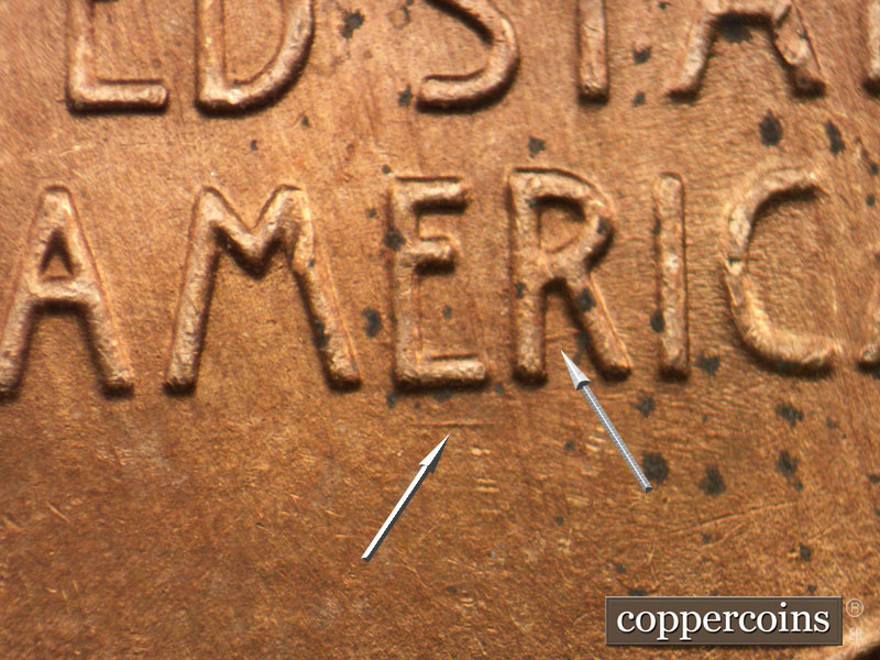 Die-stage B marker on 1946D•1MM•055 (1946 Repunched Mint Mark).