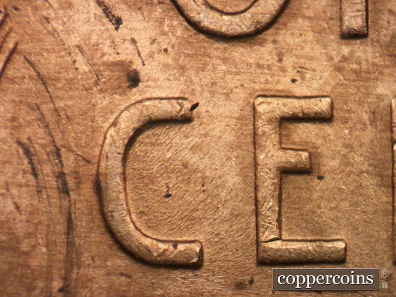 Die-stage B marker on 1946D•1MM•056 (1946 Repunched Mint Mark).