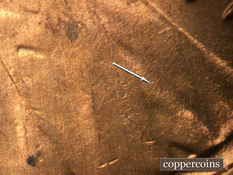 Die-stage B marker on 1946D•1MM•059 (1946 Repunched Mint Mark).