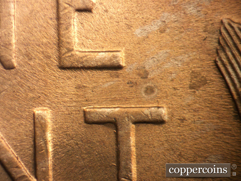 Die-stage B marker on 1946D•1MM•061 (1946 Repunched Mint Mark).