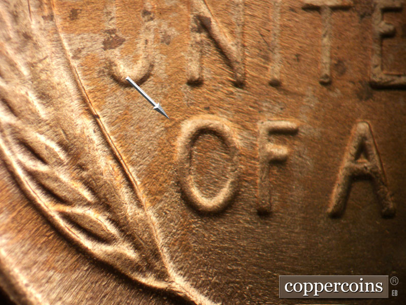 Die-stage B marker on 1946D•1MM•061 (1946 Repunched Mint Mark).