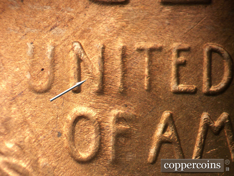 Die-stage B marker on 1946D•1MM•065 (1946 Repunched Mint Mark).