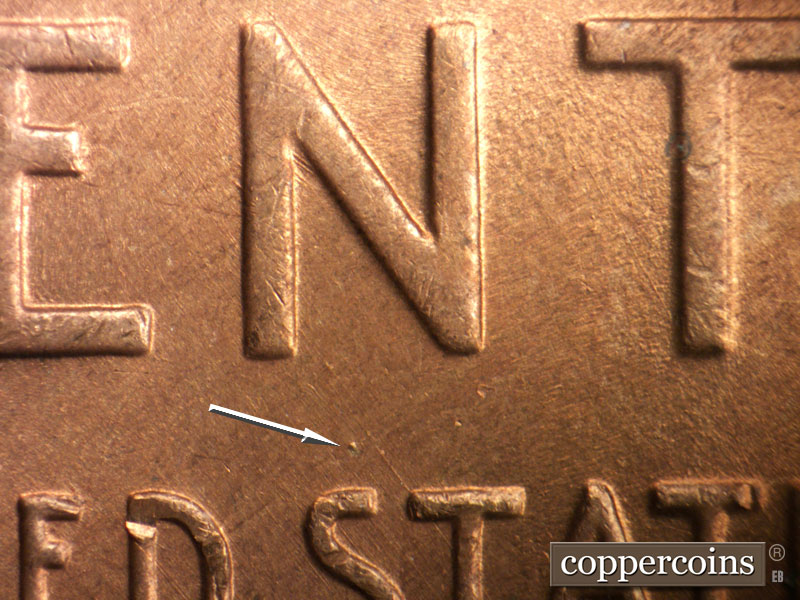 Die-stage B marker on 1946D•1MM•067 (1946 Repunched Mint Mark).
