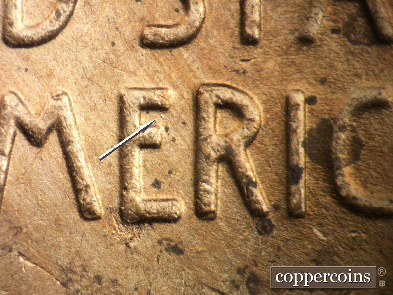Die-stage B marker on 1946D•1MM•068 (1946 Repunched Mint Mark).