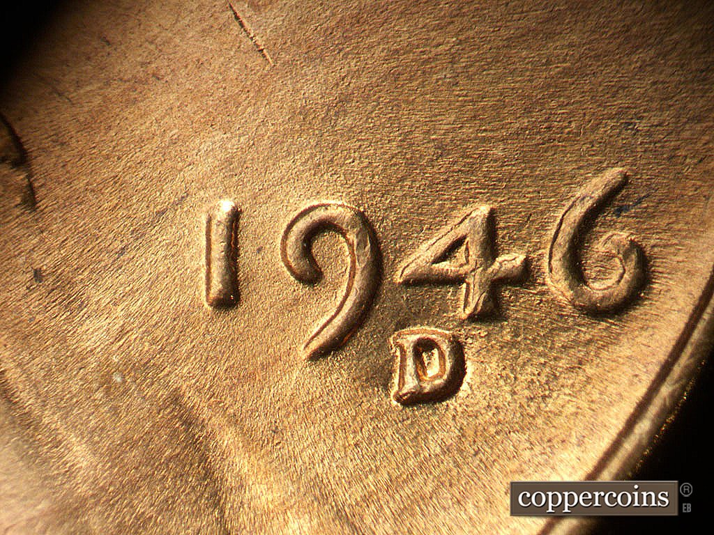 Die-stage B marker on 1946D•1MM•072 showing Date for reference.
