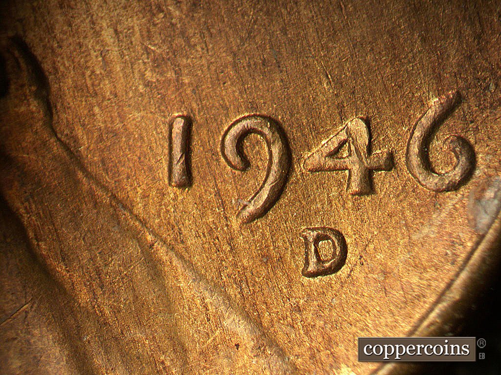 Die-stage B marker on 1946D•1MM•073 showing Date for reference.