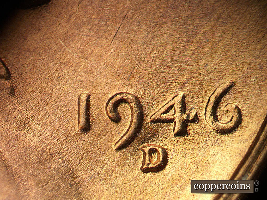 Die-stage B marker on 1946D•1MM•077 showing Date for reference.