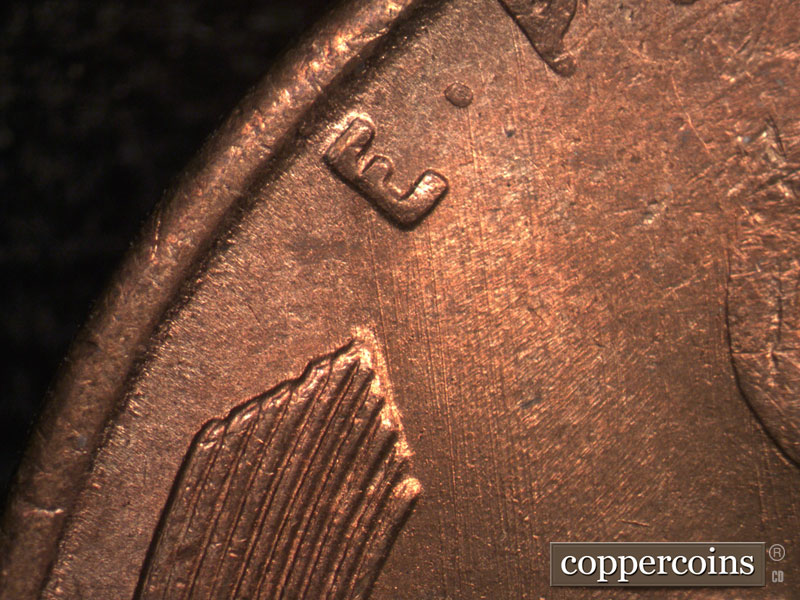 Die-stage A marker on 1946S•1DO•002 (1946 Doubled Die Obverse).
