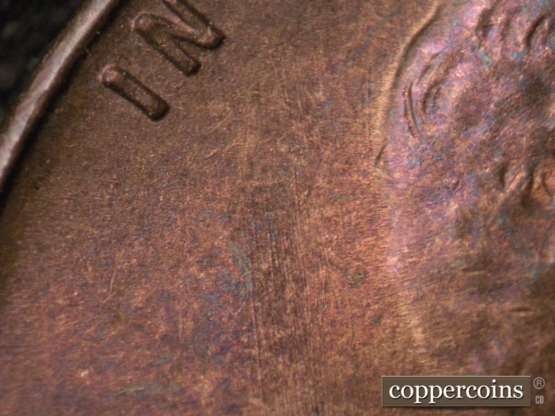 Die-stage C marker on 1946S•1DO•002 (1946 Doubled Die Obverse).
