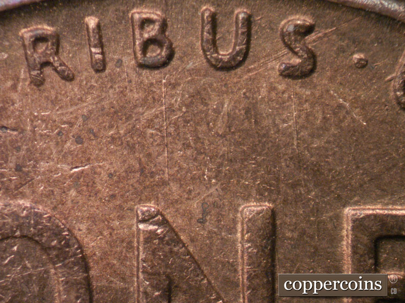 Die-stage C marker on 1946S•1DO•002 (1946 Doubled Die Obverse).