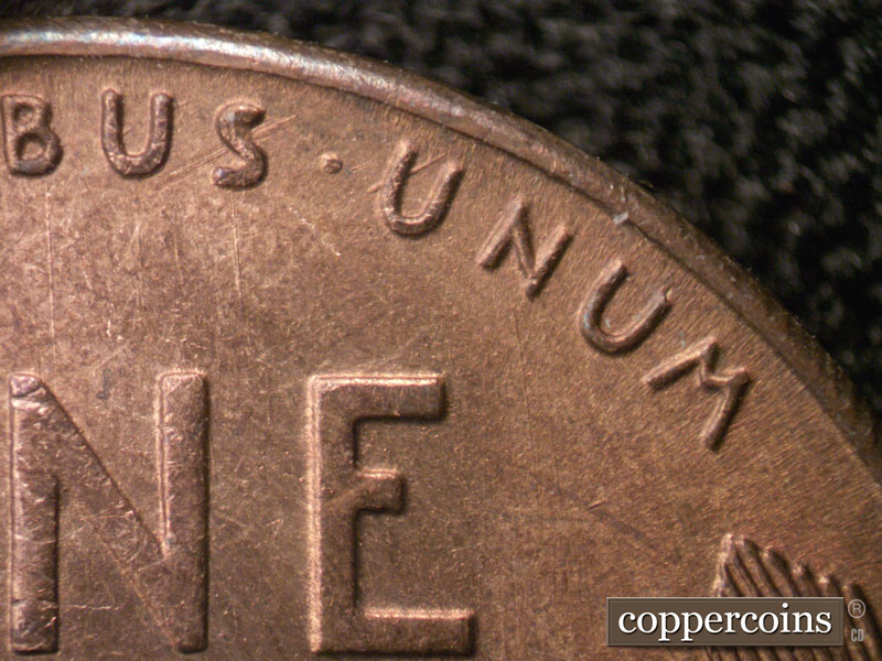 Die-stage C marker on 1946S•1DO•002 (1946 Doubled Die Obverse).