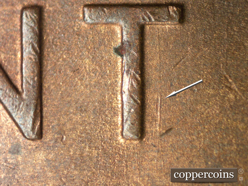 Die-stage C marker on 1946S•1MM•001 (1946 Repunched Mint Mark).