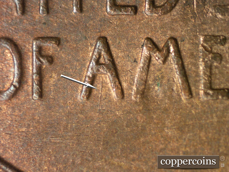 Die-stage C marker on 1946S•1MM•001 (1946 Repunched Mint Mark).