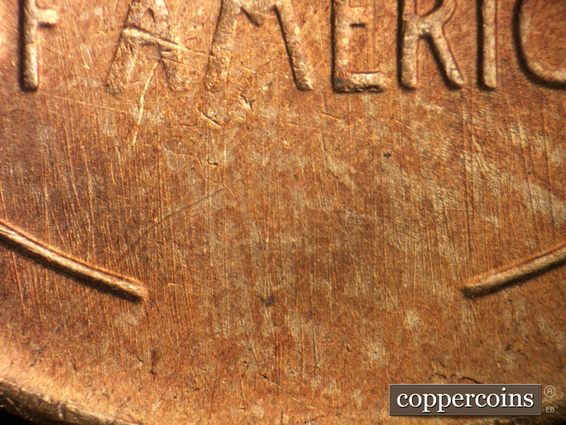 Die-stage A marker on 1946S•1MM•005 (1946 Repunched Mint Mark).