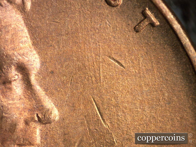 Die-stage B marker on 1946S•1MM•005 (1946 Repunched Mint Mark).