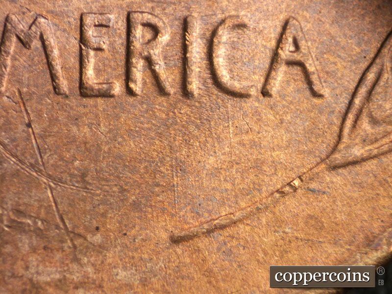 Die-stage B marker on 1946S•1MM•005 (1946 Repunched Mint Mark).