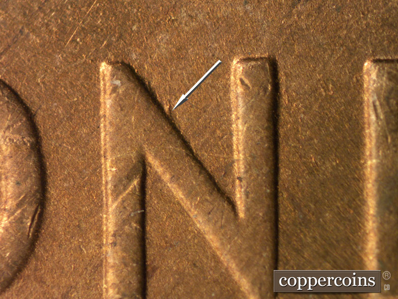 Die-stage B marker on 1946S•1MM•010 (1946 Repunched Mint Mark).